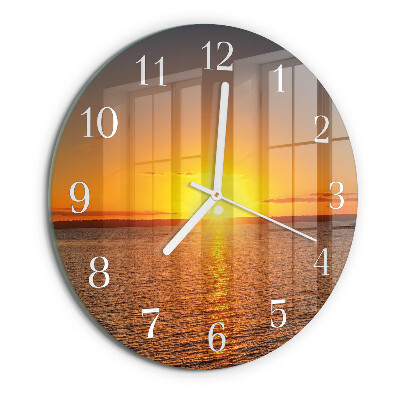 Glas wanduhr Sonnenuntergang