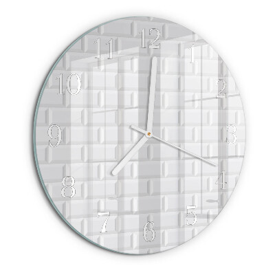Glas wanduhr Ziegel