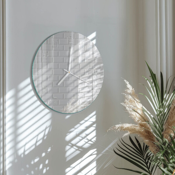 Glas wanduhr Ziegel