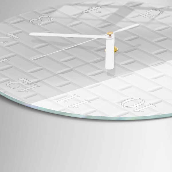 Glas wanduhr Ziegel