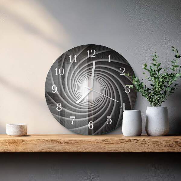 Glas wanduhr Wirbel