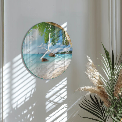 Glas wanduhr Insel