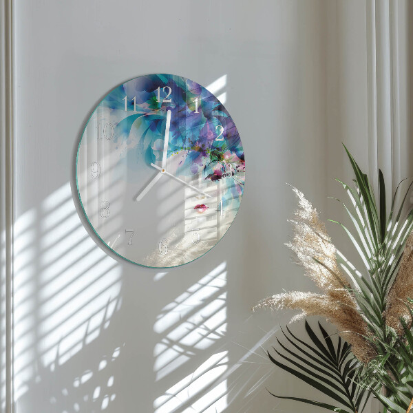 Glas wanduhr Abstraktion