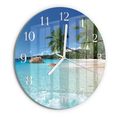 Glas wanduhr Strand
