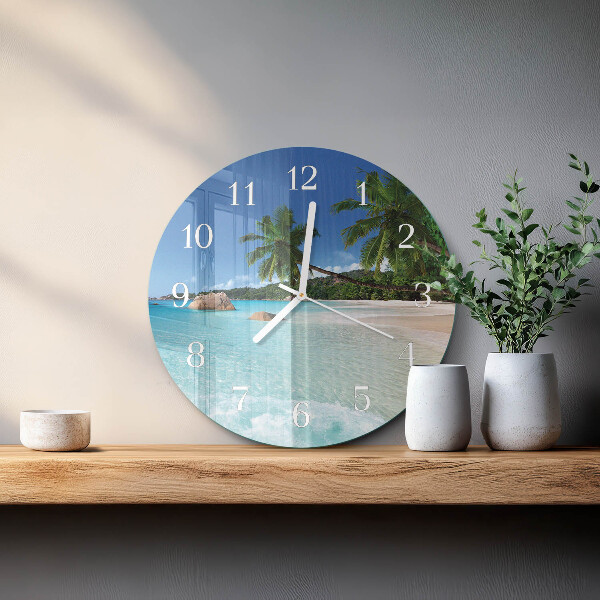 Glas wanduhr Strand