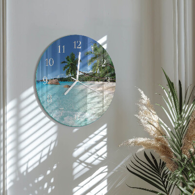 Glas wanduhr Strand