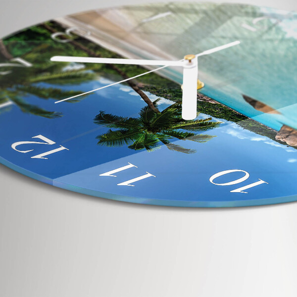 Glas wanduhr Strand