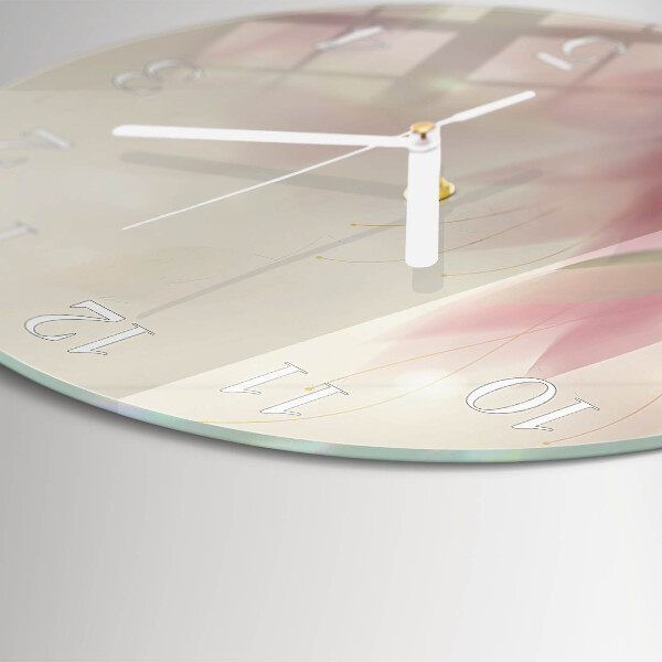 Glas wanduhr Blumen