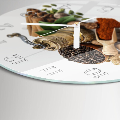 Glas wanduhr Gewürze