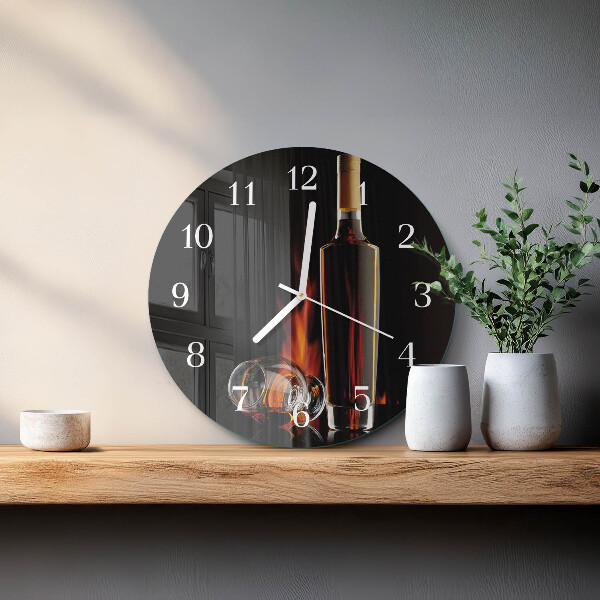 Glas wanduhr Alkohol