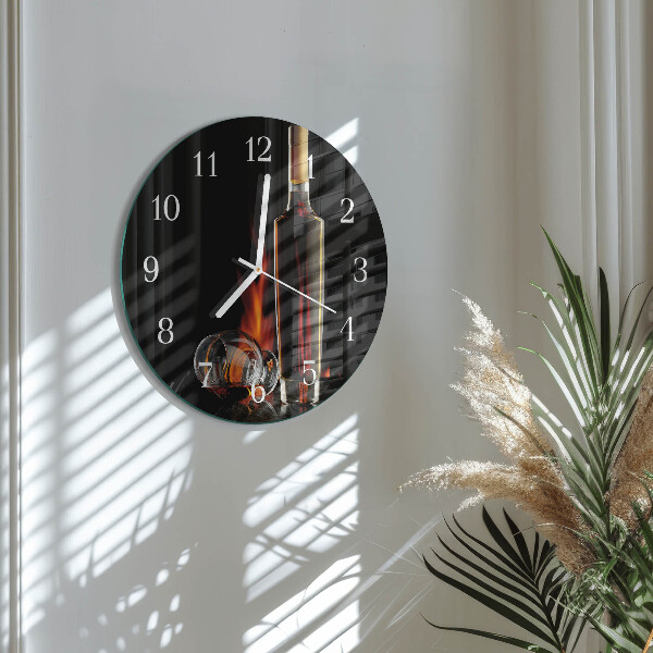Glas wanduhr Alkohol