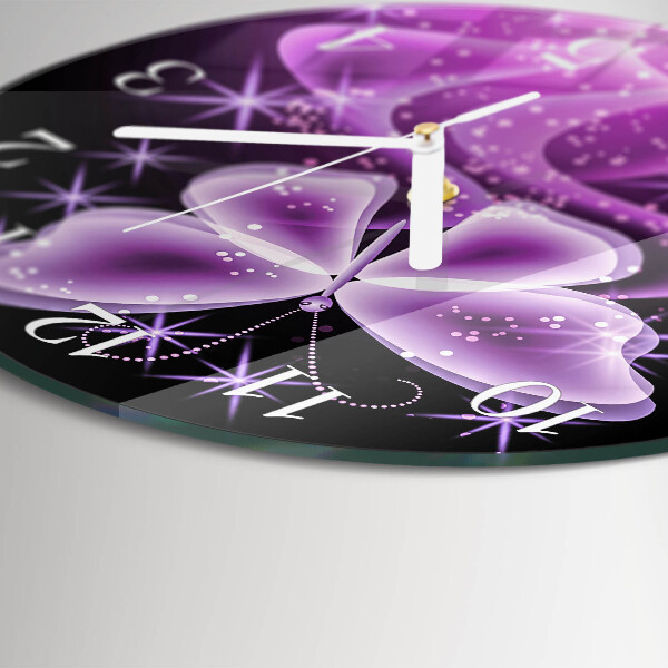 Glas wanduhr Schmetterling