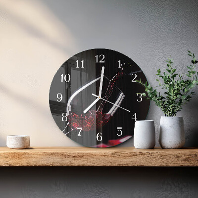 Glas wanduhr Wein