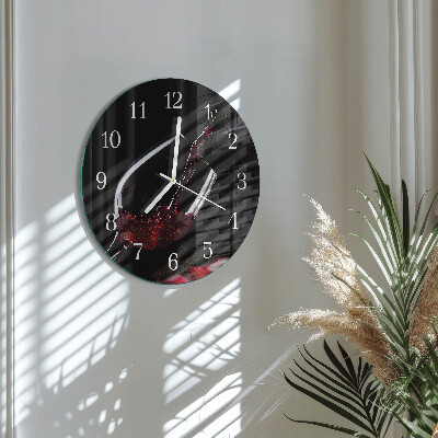 Glas wanduhr Wein
