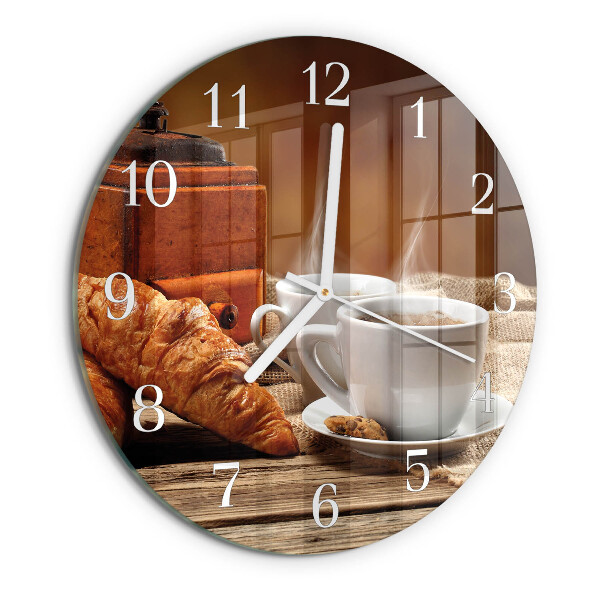 Glas wanduhr Kaffeemühle