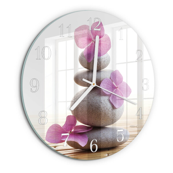 Glas wanduhr Stone Spa