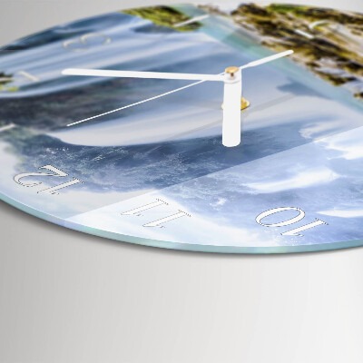 Glas wanduhr Wasserfall