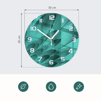 Glas wanduhr Orchidee