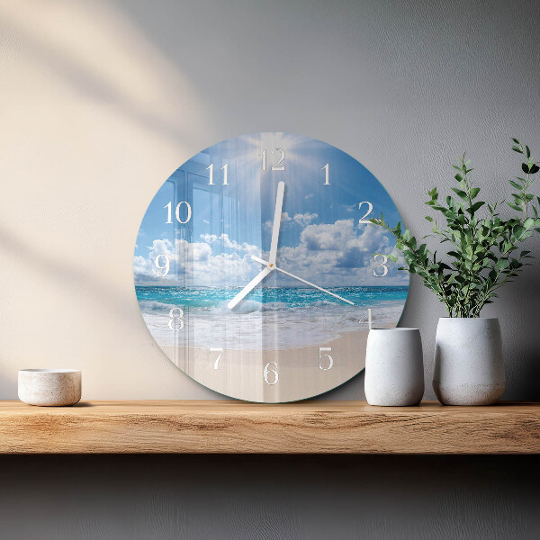 Glas wanduhr Meer