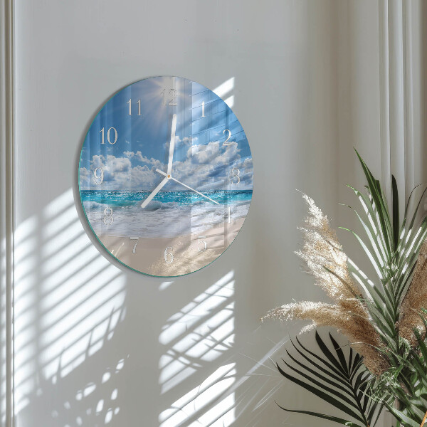 Glas wanduhr Meer