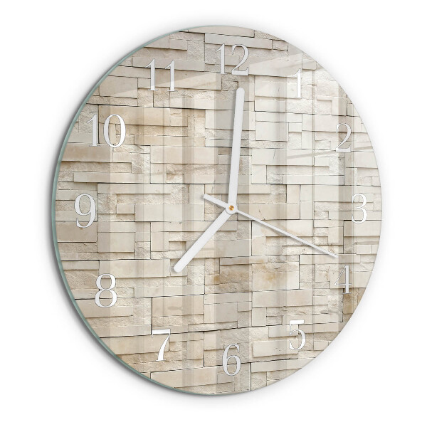 Glas wanduhr Steinmauer