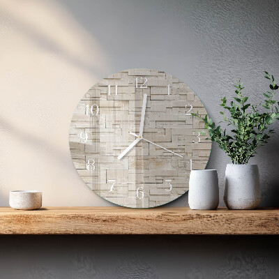Glas wanduhr Steinmauer
