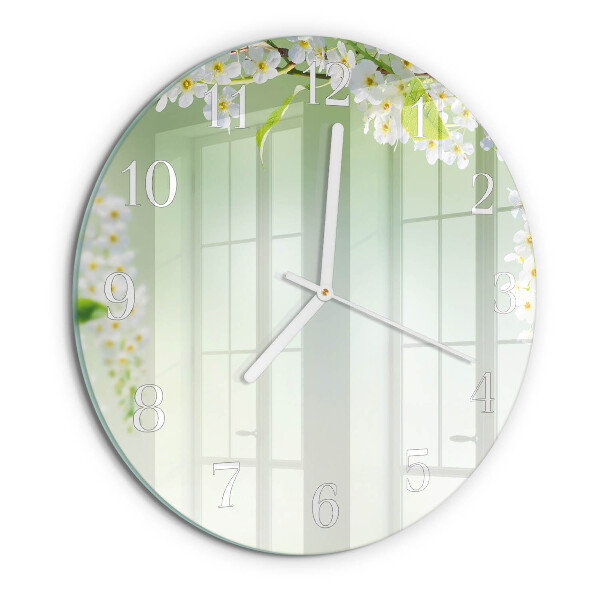 Glas wanduhr Frühling
