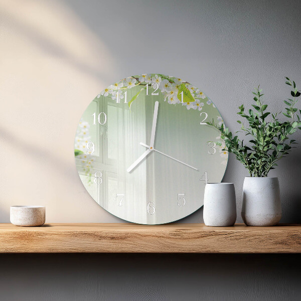 Glas wanduhr Frühling
