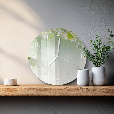 Glas wanduhr Frühling