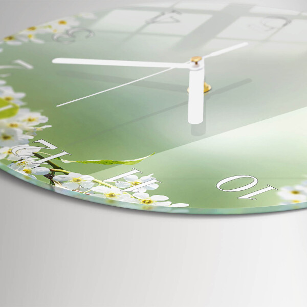 Glas wanduhr Frühling