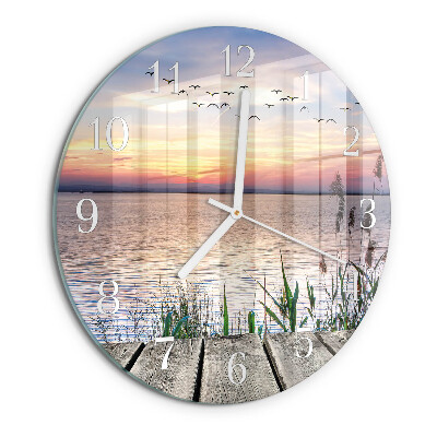 Glas wanduhr See