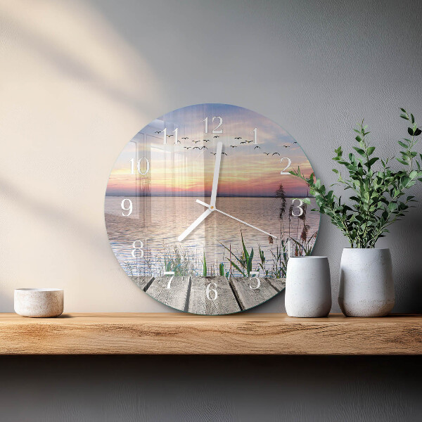Glas wanduhr See
