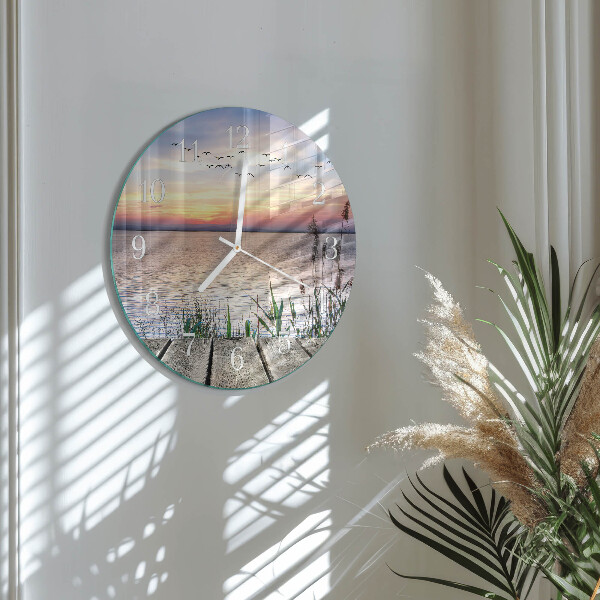 Glas wanduhr See