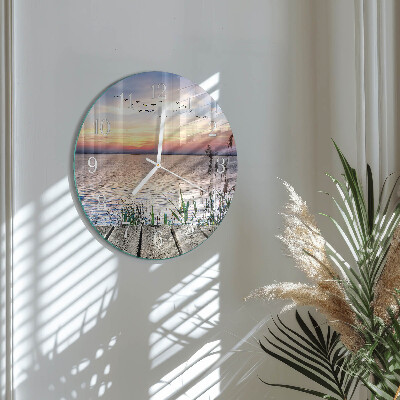 Glas wanduhr See