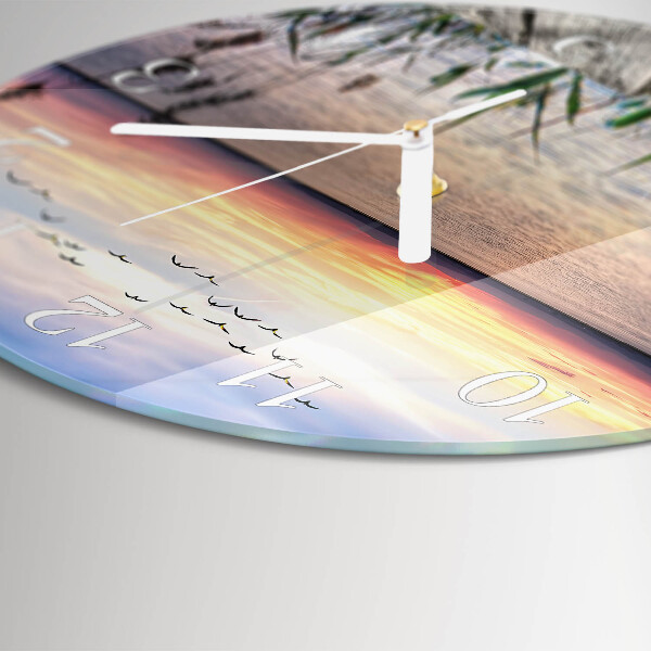 Glas wanduhr See