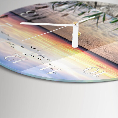 Glas wanduhr See