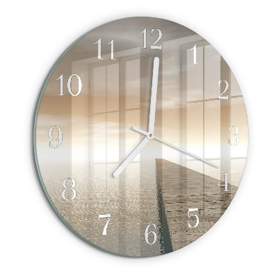 Glas wanduhr Pier