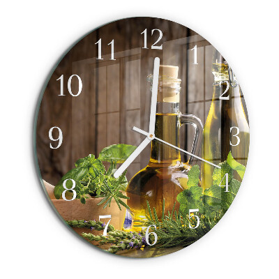 Glas wanduhr Öl