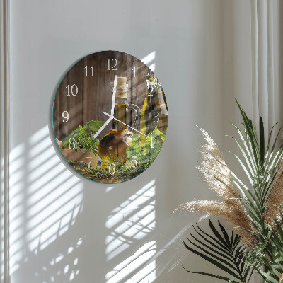 Glas wanduhr Öl