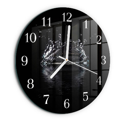 Glas wanduhr Wasser