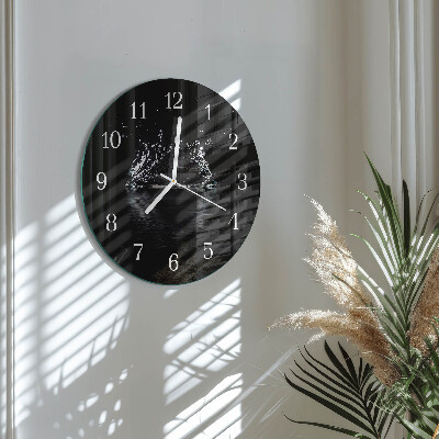 Glas wanduhr Wasser