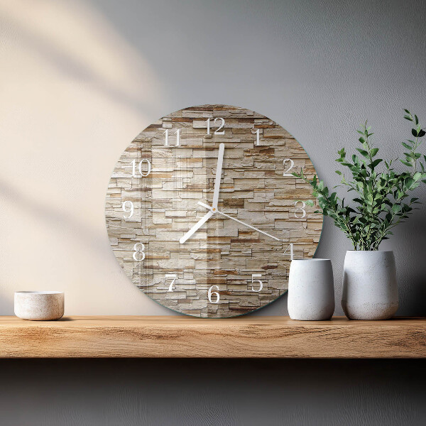 Glas wanduhr Klinker
