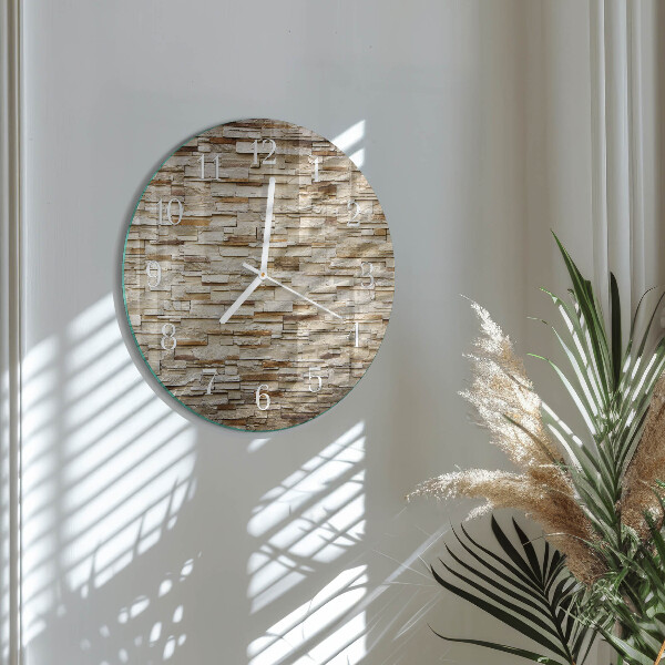 Glas wanduhr Klinker