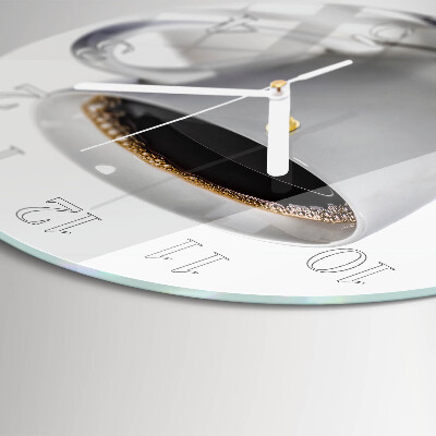 Glas wanduhr Kaffee