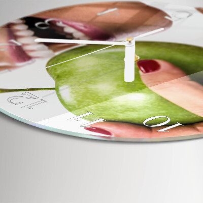 Glas wanduhr Apfel