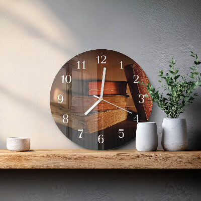 Glas wanduhr Buch