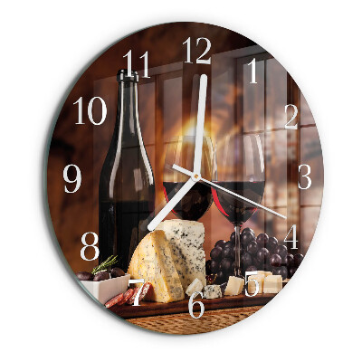 Glas wanduhr Wein