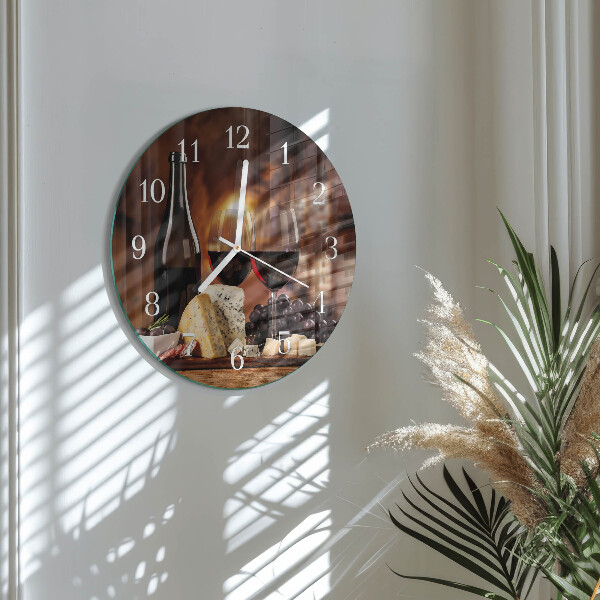 Glas wanduhr Wein