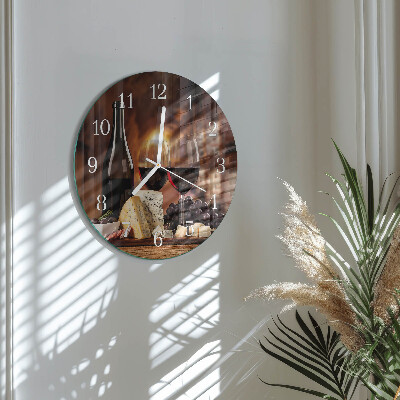 Glas wanduhr Wein