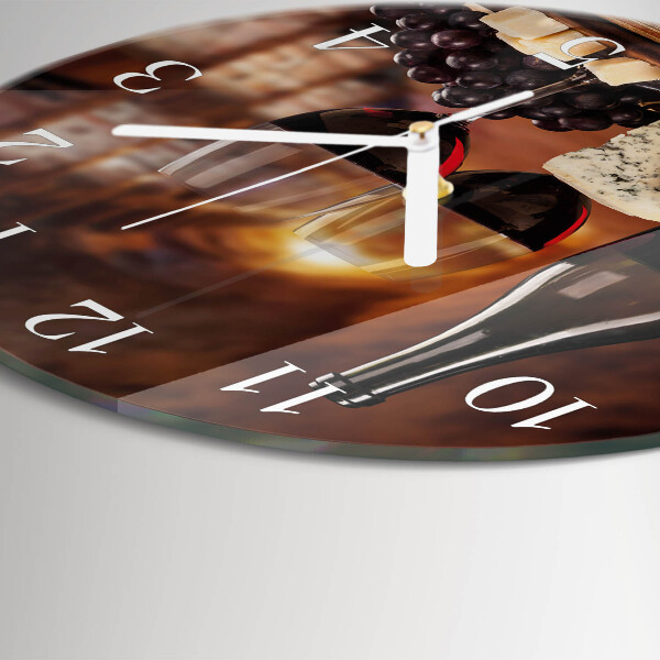 Glas wanduhr Wein